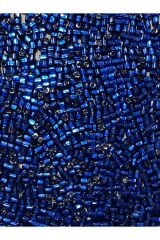 Üçgen Kristal Çek Boncuğu. Yazma, Havlu, Abiye Ve Çeyizlik Işleme. 2,5mm. Saks Mavi Renk. 40gr.