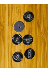 Hırka, Yelek, Entari, Ferace ve Pantolon Sedef Düğme. 18mm. 6'lı Pkt. Renk: Koyu Gri.