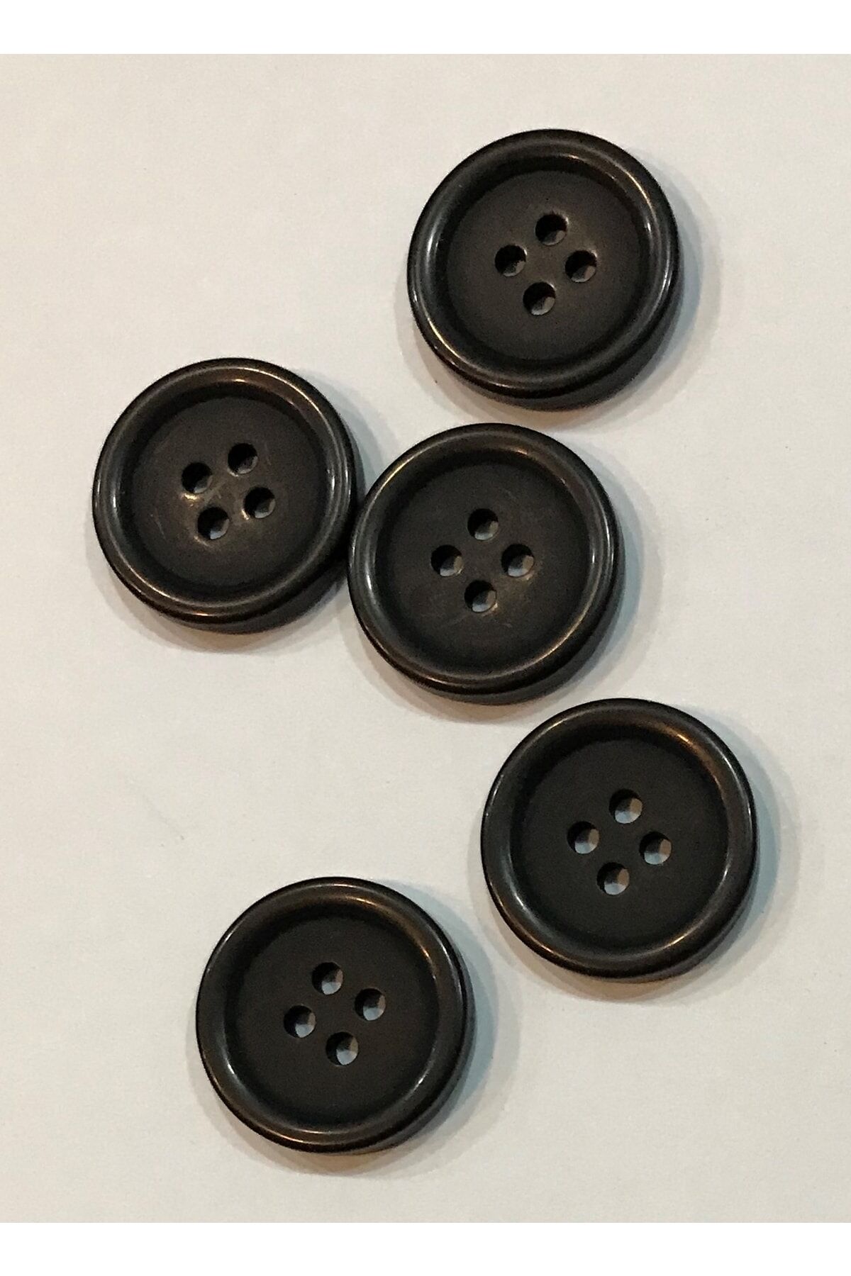 Yelek, Hırka Ve Ceket Düğmesi. 2cm 5'li Pkt. Kızıl Siyah.