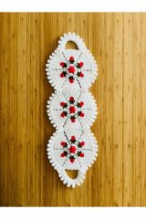 Çeyizlik Ve Banyo Lif Takımı 3'lü Set. Renk: Beyaz, Haki, Nar Çiçeği.