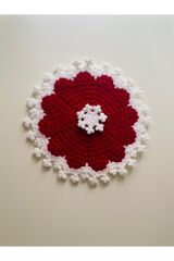 Çeyizlik Ve Banyo Lif Takımı 3'lü Set. Renk: Kırmızı Beyaz.