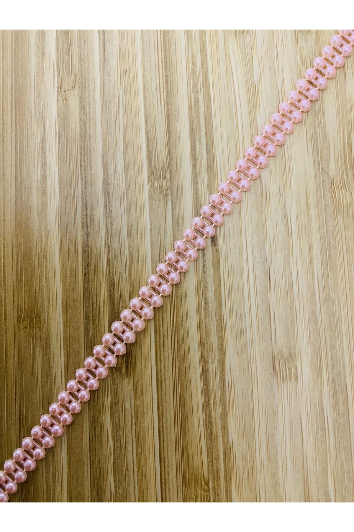 8mm Ikiz Şerit Yarım Inci. Pudra. 2 Metre.