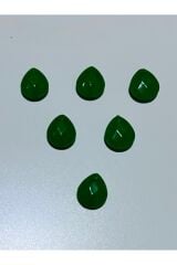 Yeşil Renk Oya, Abiye, Takı, Örgü El Işleme Plastik Gözyaşı Damla Boncuk. 25gr. Tahmini 195 Adet.