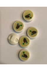 Yeşilbaş Ördek Bebe Düğmesi. 1.4cm. 6'lı Paket. Beyaz.