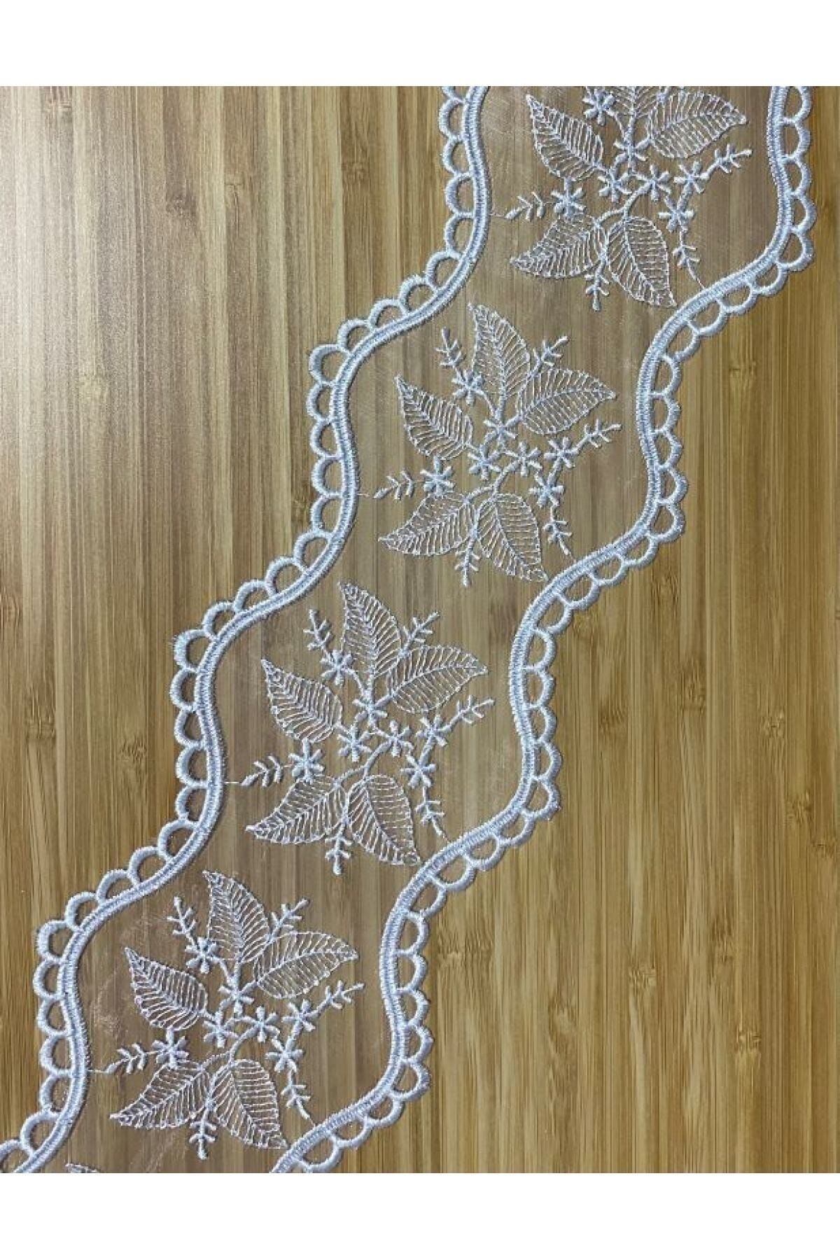 Organze Güpür 10,5cmx1metre. Krem.