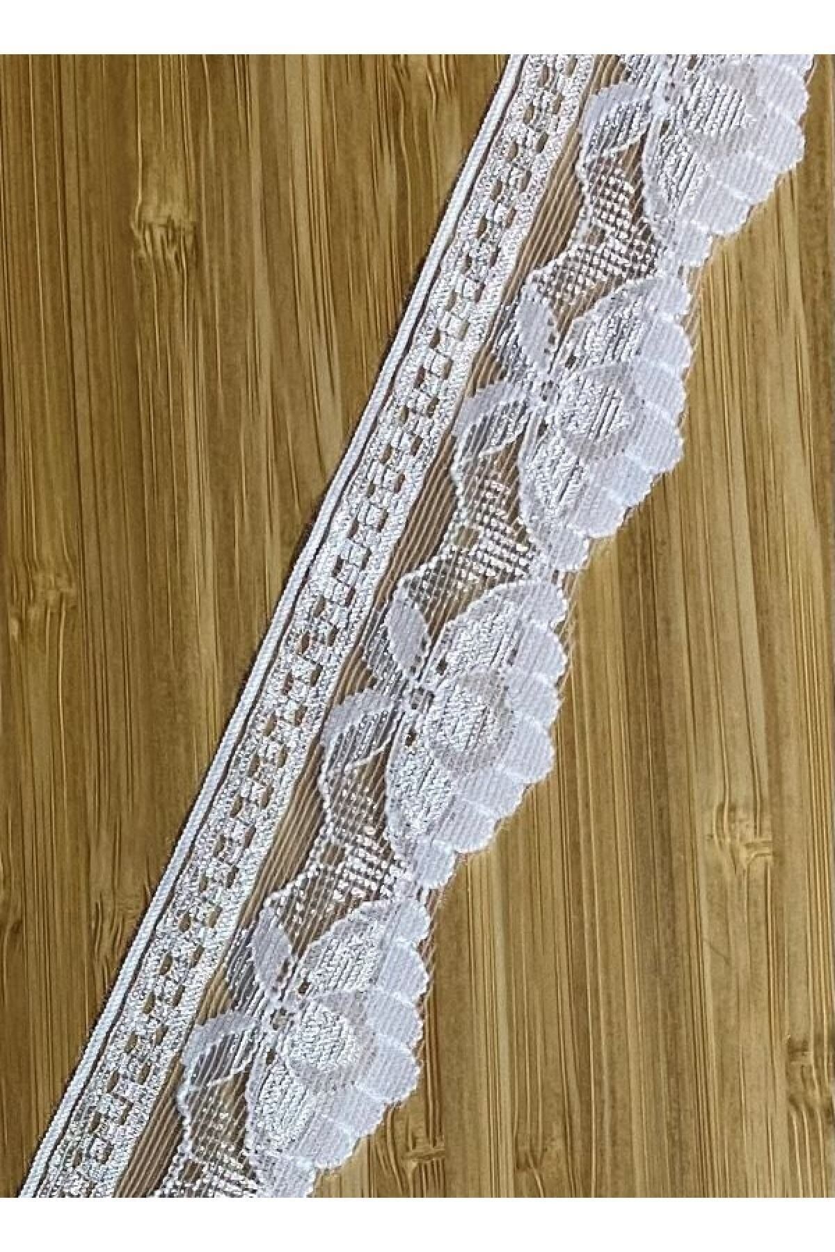 Organze Güpür 3cmx4metre. Beyaz.