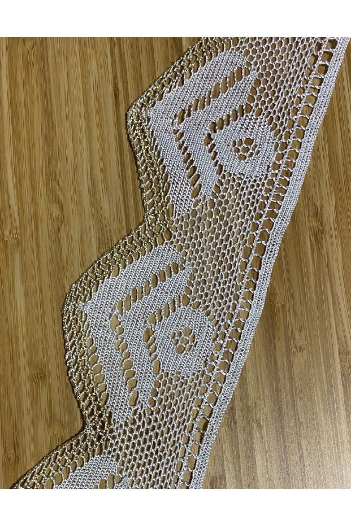 Organze Güpür 9cmx1,4,metre. Kırık Beyaz.