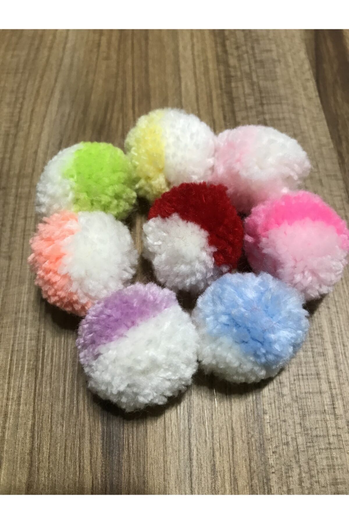 Ikiz Yün Ponpon Mix Renk 10 Adet