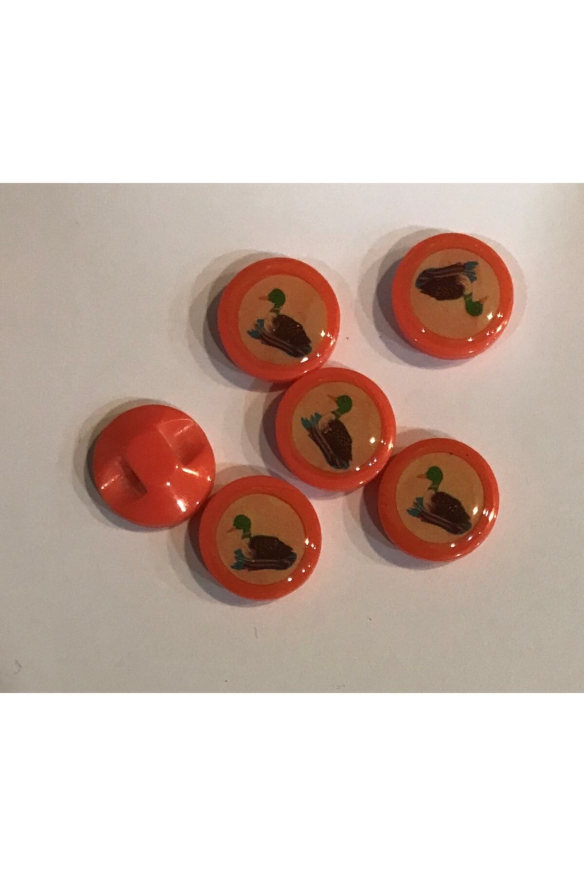 Yeşilbaş Ördek Bebe Düğmesi. 1.4cm. 6'lı Paket.