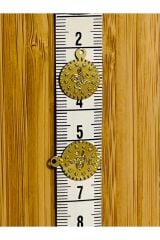 Ince Kaplama Tuğra Plastik Pul 13mm. Tahmini 220 Adet Civarı. Gold.