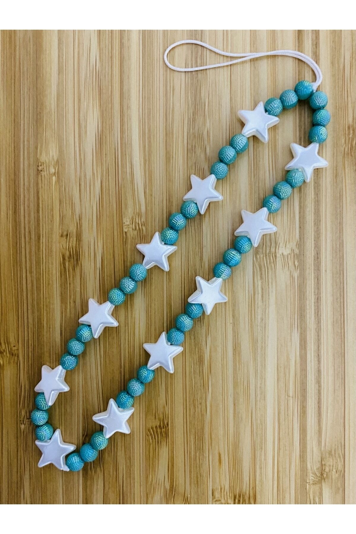 Yıldız Model Barok Inci Ve Renkli Boncuklu Telefon Charmi,telefon Askısı