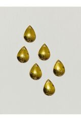 Abiye, Yazma, Halay Mendili, Vb. Işleme. Pleksi Gold Çukur Damla Pul. 11mmx15mm.