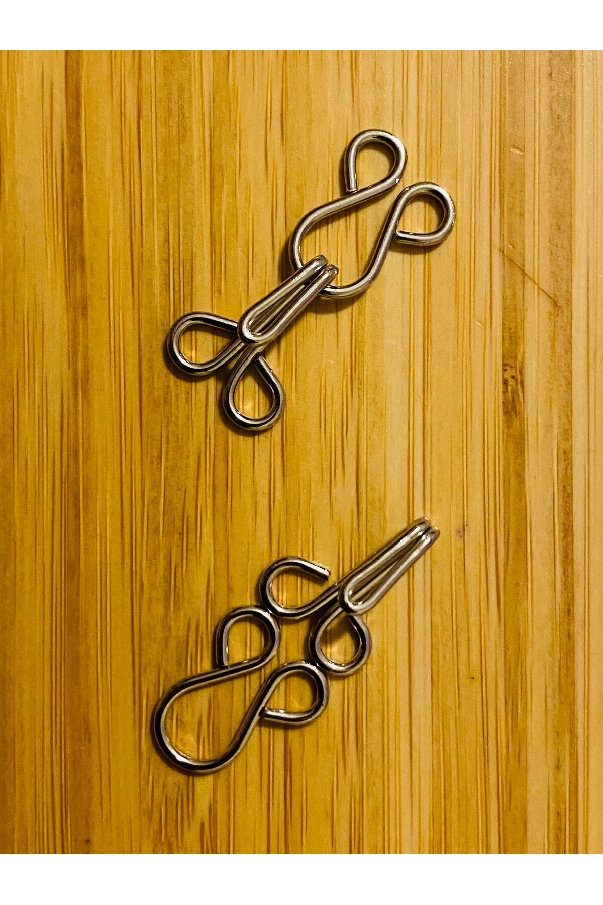 Agraf Kopça Metal Gümüş No: 4  5 Adet.