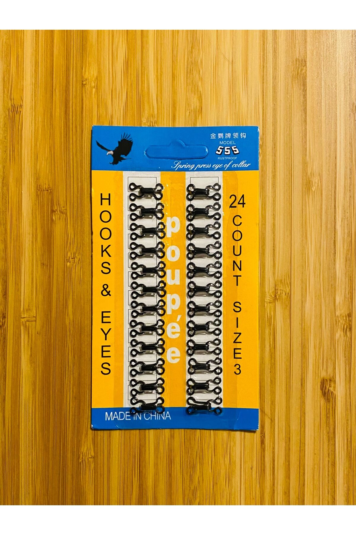 Agraf Kopça Metal Siyah No: 3  24 Adet.