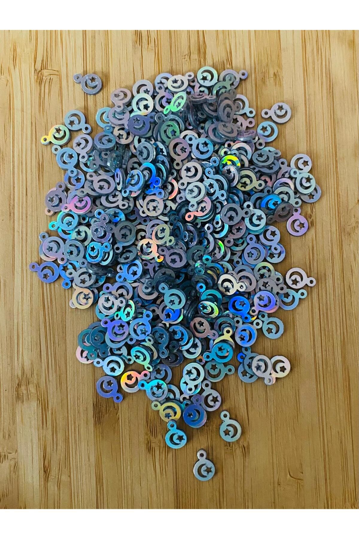 Yuvarlak Ayyıldız Jan Jan Gri. Pleksi Kalın Pul. 20gr