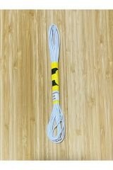 Yuvarlak Birit ve maske Lastiği. 1.5 mm x 6 Yarda. Beyaz.