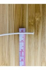 Yuvarlak Birit ve maske Lastiği. 1.5 mm x 6 Yarda. Beyaz.