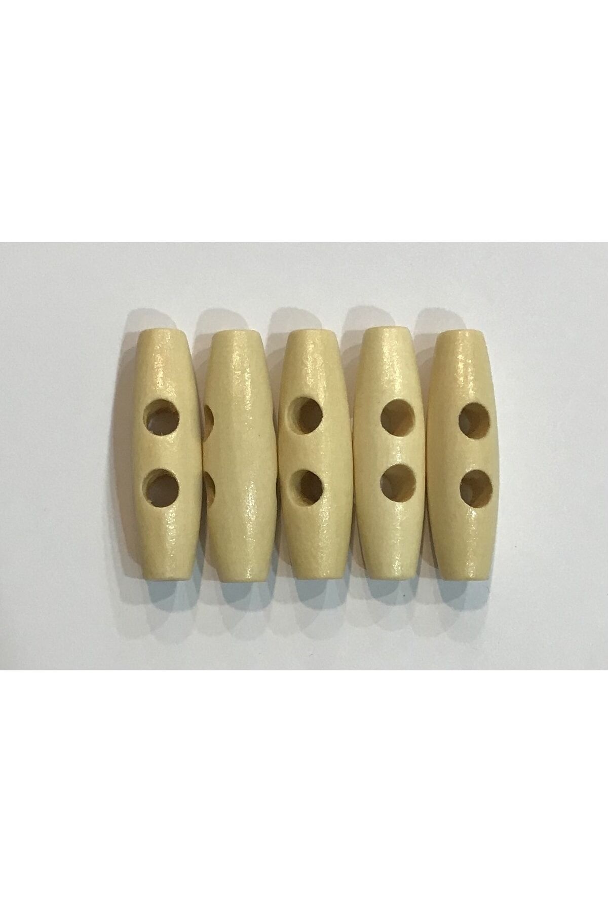 Ahşap Çoban Düğme. 4cm 5'li Pkt. Naturel
