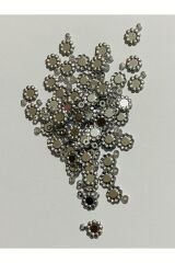 Yuvarlak Papatya Noktalı Oya, Abiye, Halhal, Bileklik, Kolye Vb. Pleksi Pul. 20gr.