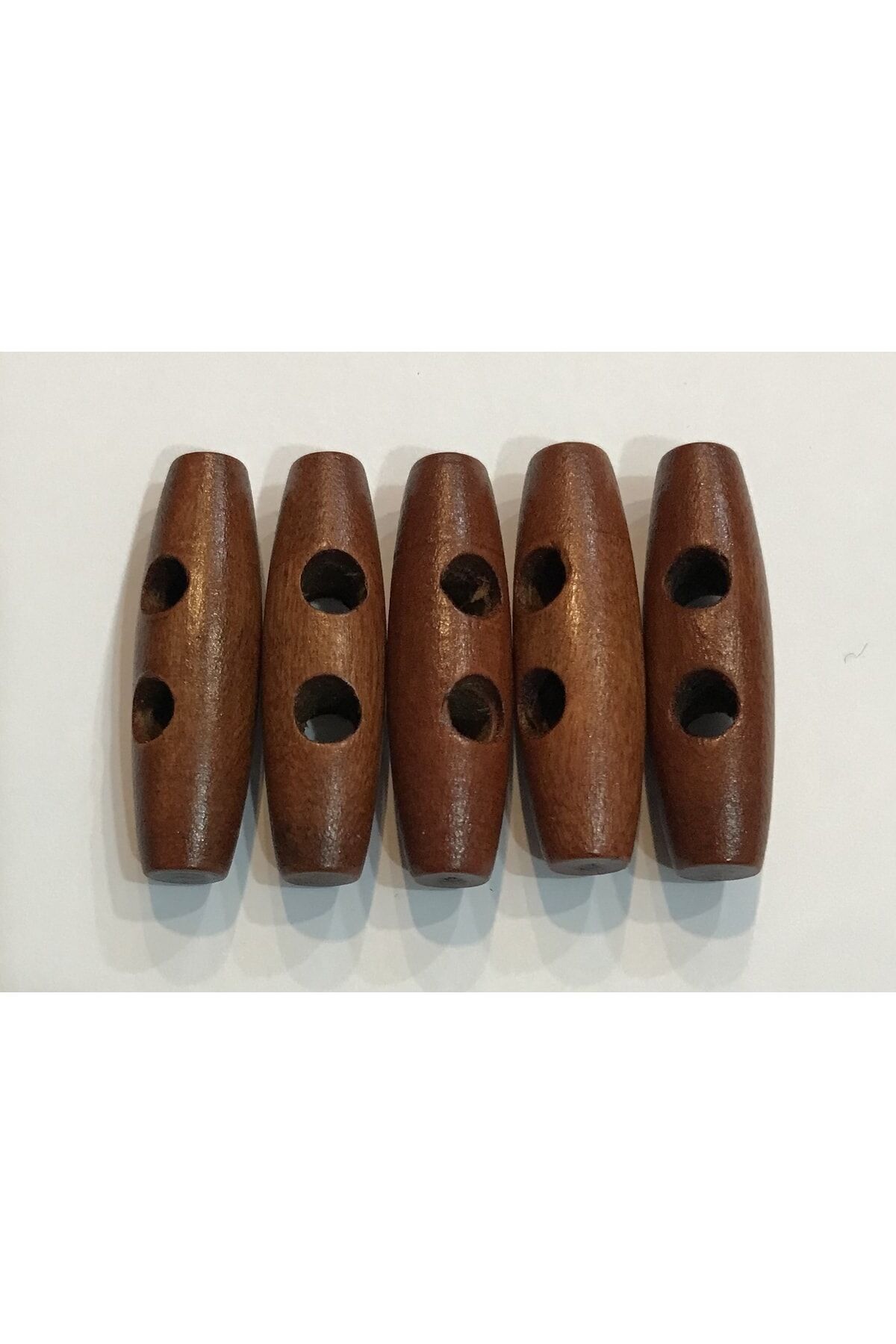 Ahşap Çoban Düğme. 4cm 5'li Pkt. Taba.
