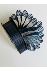 Çizgili şifon kurdele (Kurdale) 2.5cm x 20metre. Renk No:21