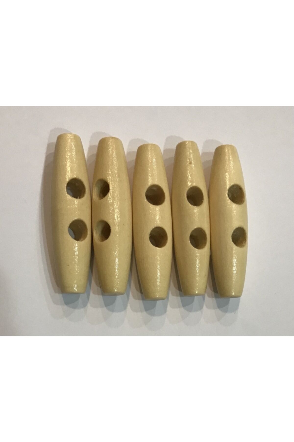 Ahşap Çoban Düğme. 5cm 5'li Pkt. Naturel