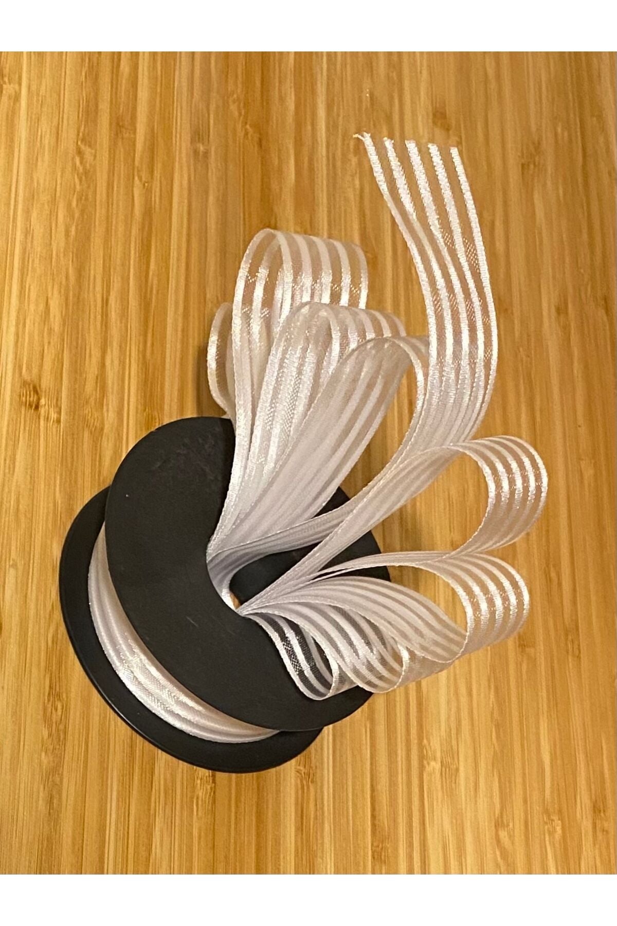 Çizgili şifon kurdele (Kurdale) 2.5cm x 20metre. Renk No:3