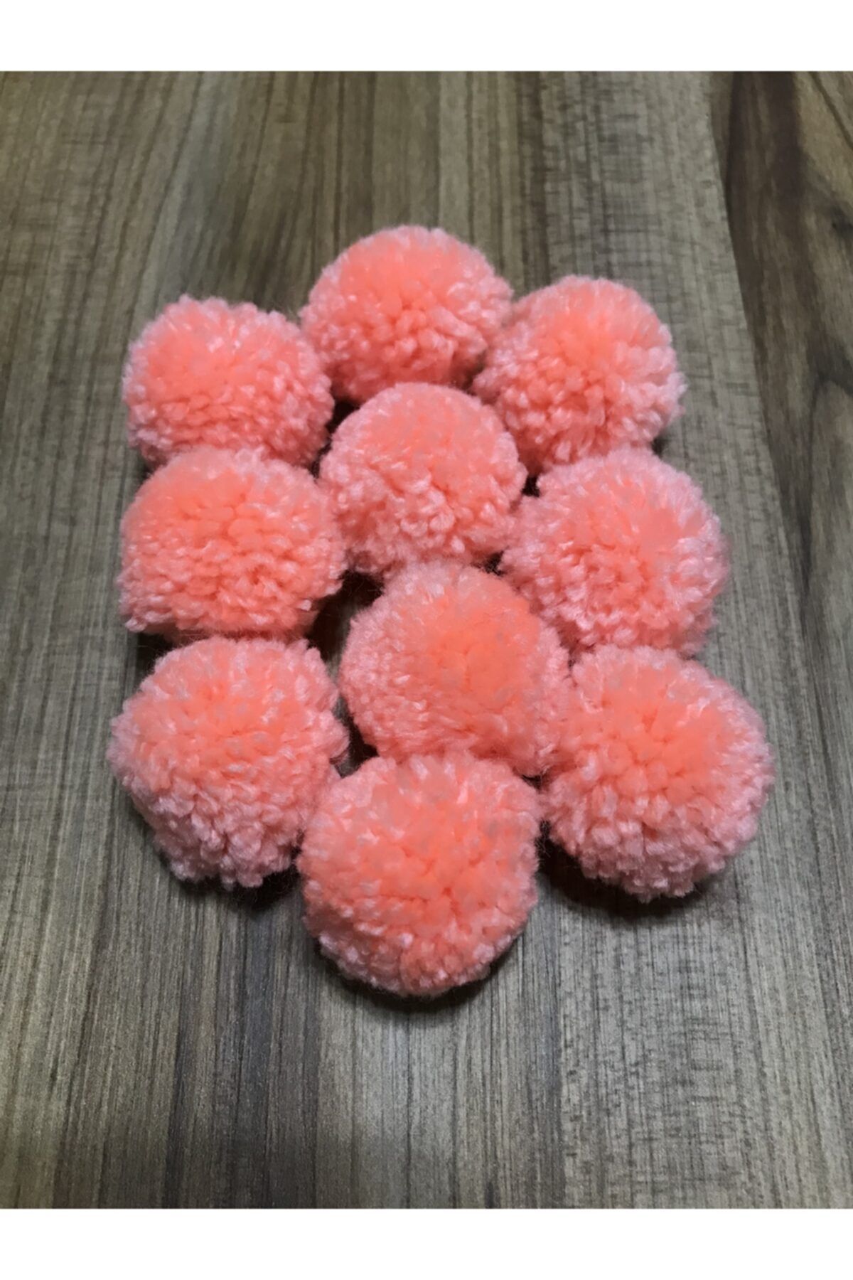 Yün Ponpon 10 Adet Renk:somon