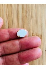 Oval Kasalı Beyoğlu Taşı Dikme Akrilik Boncuk. 10x14mm. 20 Adet.