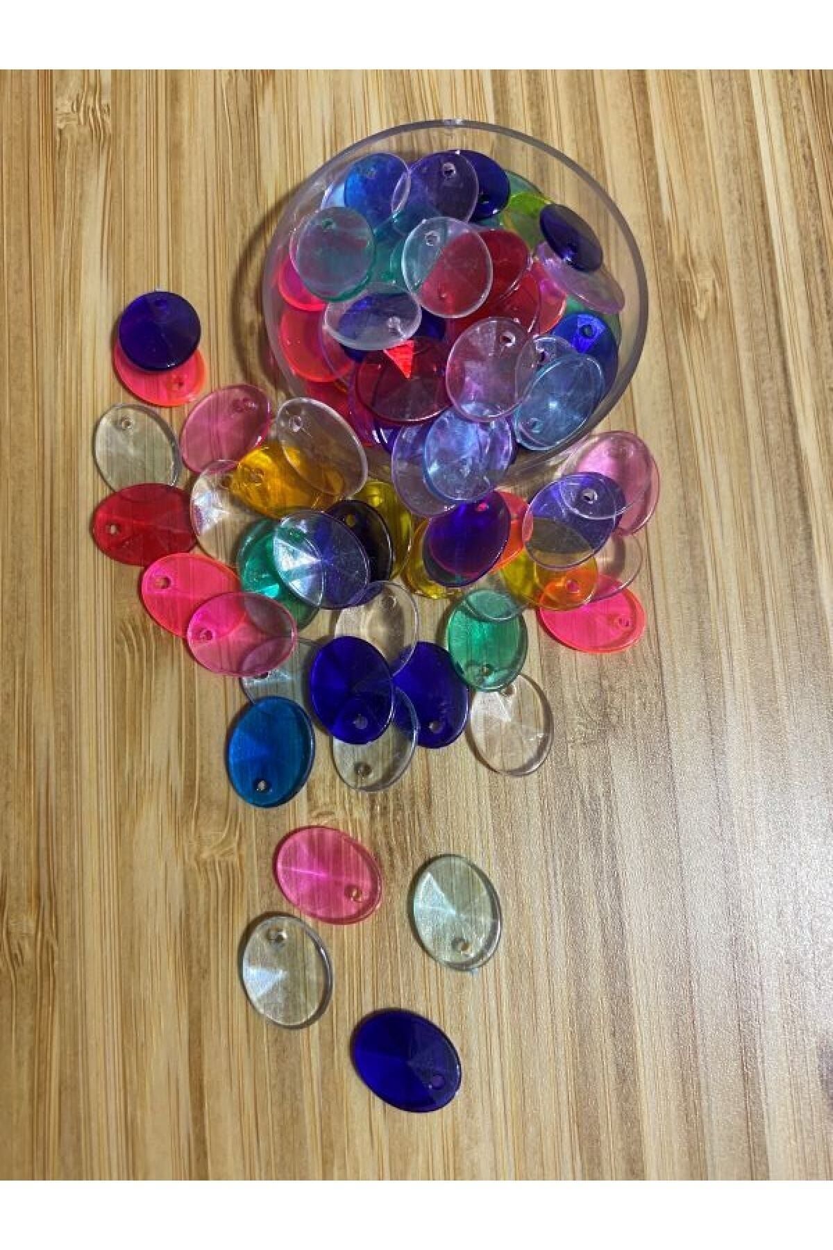 Oval Şeffaf Oya Ve Abiye Işleme Pul 13x10mm. 23gr.