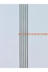 Çizgili Şifon Kurdele. 2.5cm x 20metre. Gri.