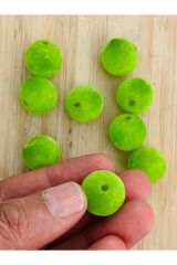Kadife Kaplama Boncuk 20mm. Pkt Içi 10 Adet. Yeşil. OZTKDFBNCKYC2_1
