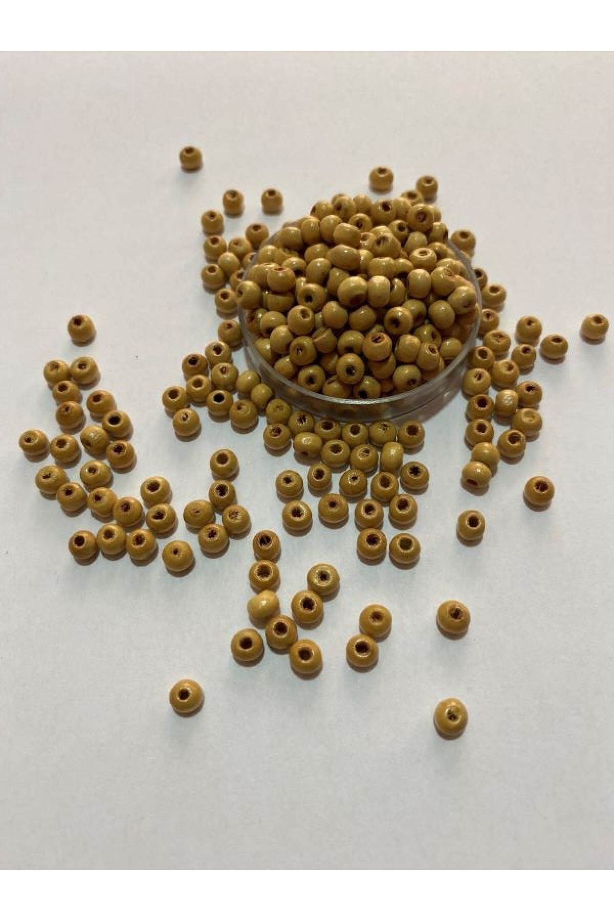 Ahşap Takı Boncuk Doğal Renkli. 15gr. No:4