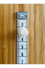 Alttan dikmeli krem bebe düğmesi. 14mm. Deniz Kabuğu.