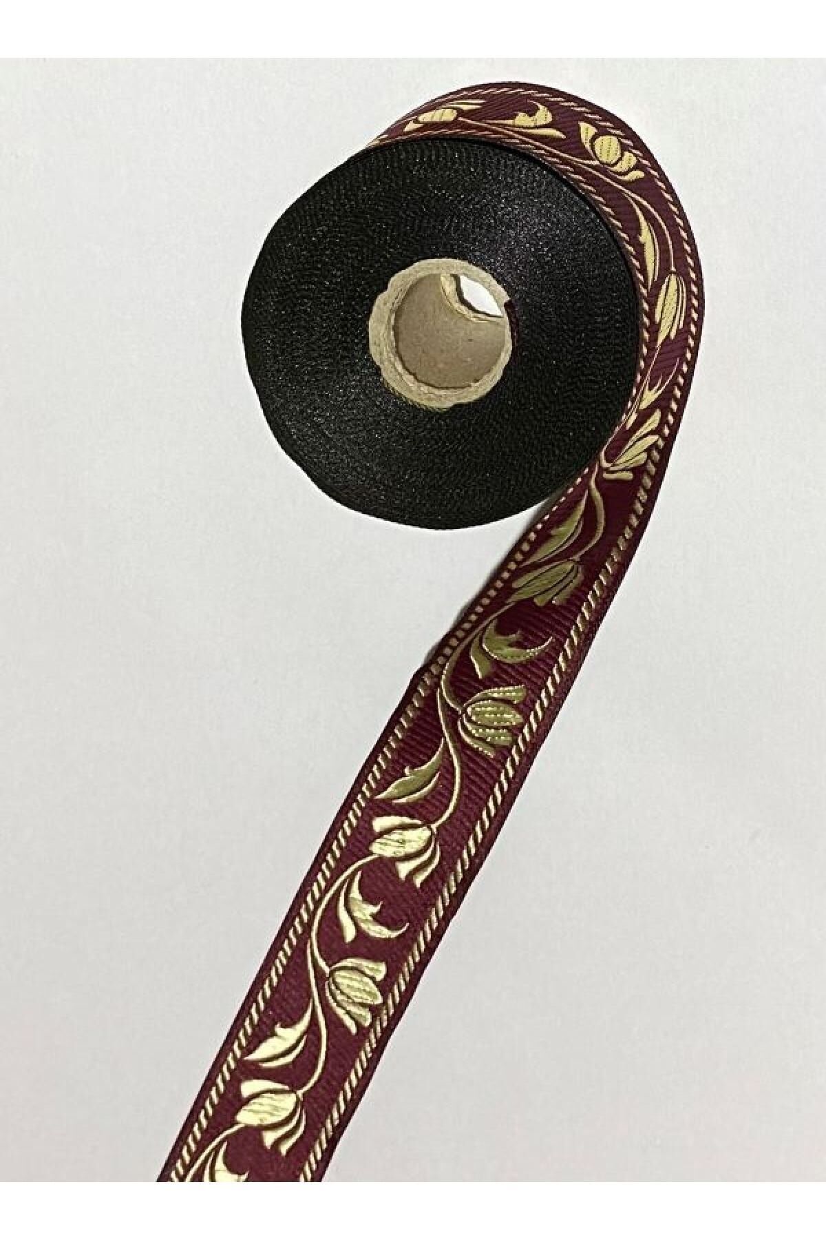 Bordür Şerit 33mmx10metre. Renk:2 Bordo.