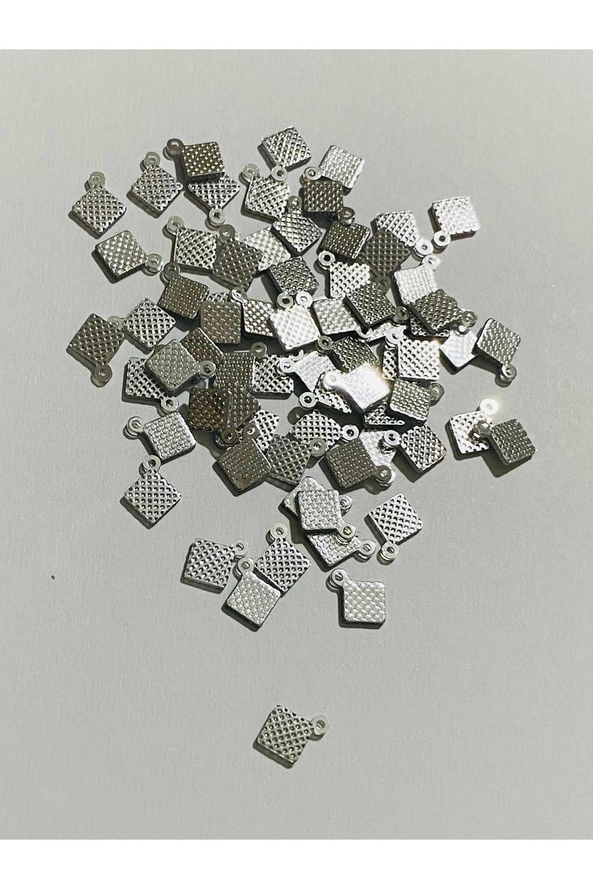 Oya, Abiye, Halhal, Bileklik, Kolye Vb. Pleksi Desenli Kare Pul. 20gr. Gümüş.