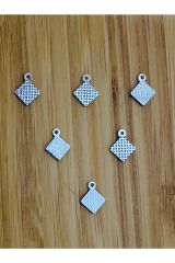 Oya, Abiye, Halhal, Bileklik, Kolye Vb. Pleksi Desenli Kare Pul. 20gr. Gümüş.