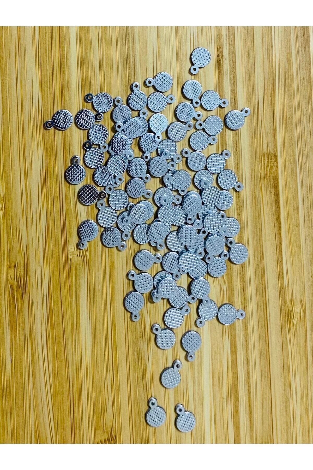 Oya, Abiye, Halhal, Bileklik, Kolye Vb. Pleksi Desenli Yuvarlak Plastik El Işleme Pul. 20gr. Gümüş.