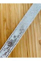 Dekoratif Şerit. 25mmx2metre. Beyaz. Gümüş Sim. No:2
