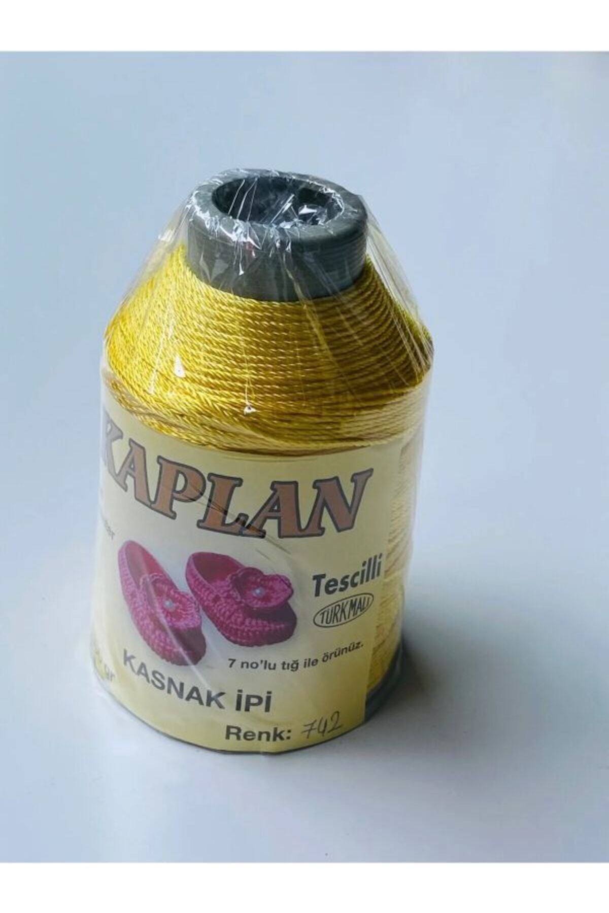 9 Kat 100 Gr Polyester Şal Örgü, Patik Ve Kasnak Ipliği Sarı 742