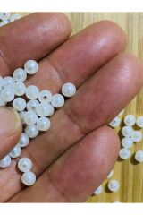 Oya, Abiye, Havlu, Patik, Kolye ve Bileklik El işleme plastik inci No:5. Krem. Tahmini 420 adet.