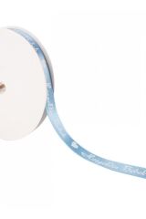Hoşgeldin Bebek Saten Kurdele. 1cmx10metre. Mavi/beyaz.