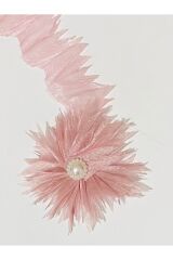 Plise Çarkıfelek Kurdele. 3.5cmx2metre. Açık Somon