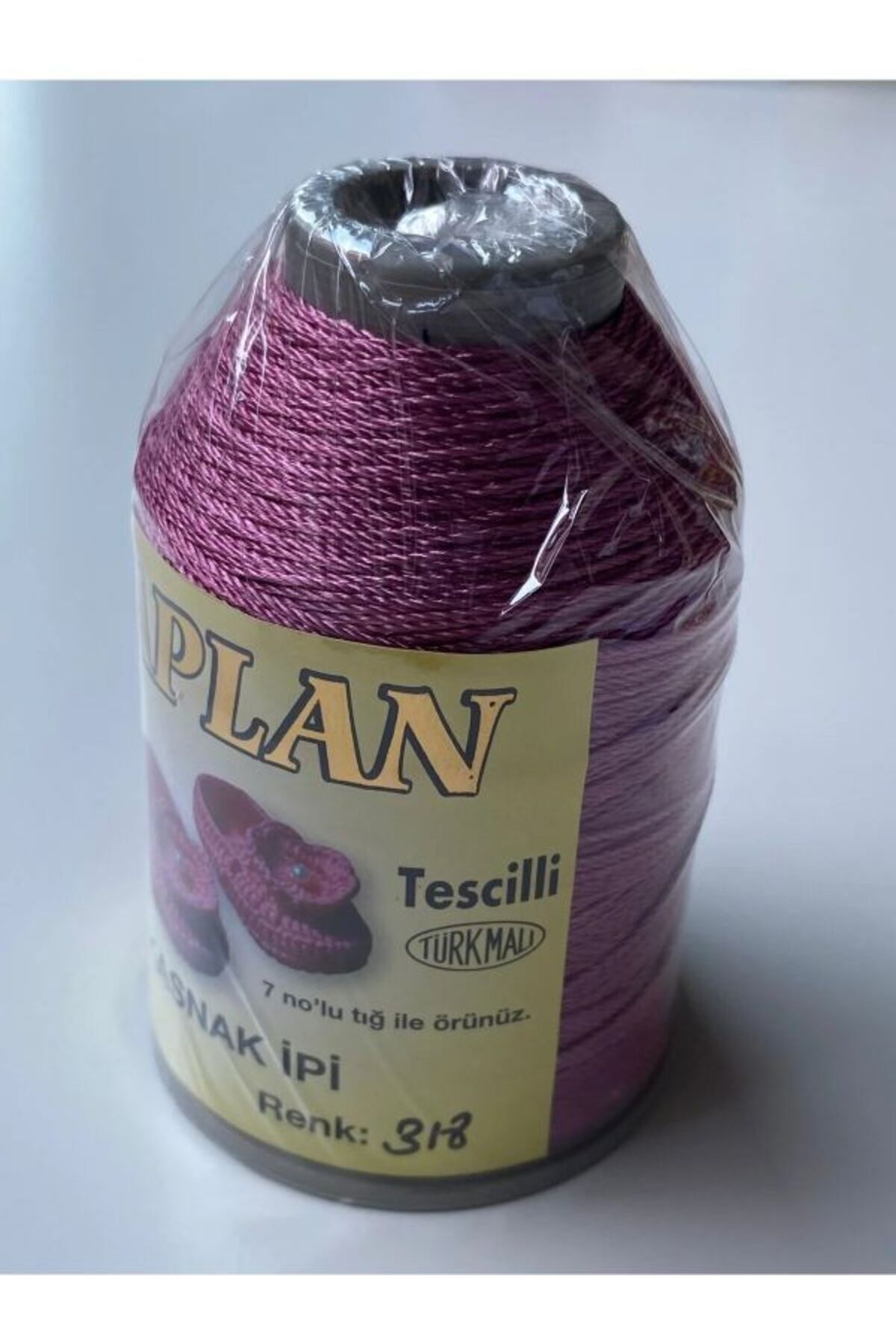 9 Kat 100 Gr Polyester Şal Örgü, Patik Ve Kasnak Ipliği Gül kurusu 318