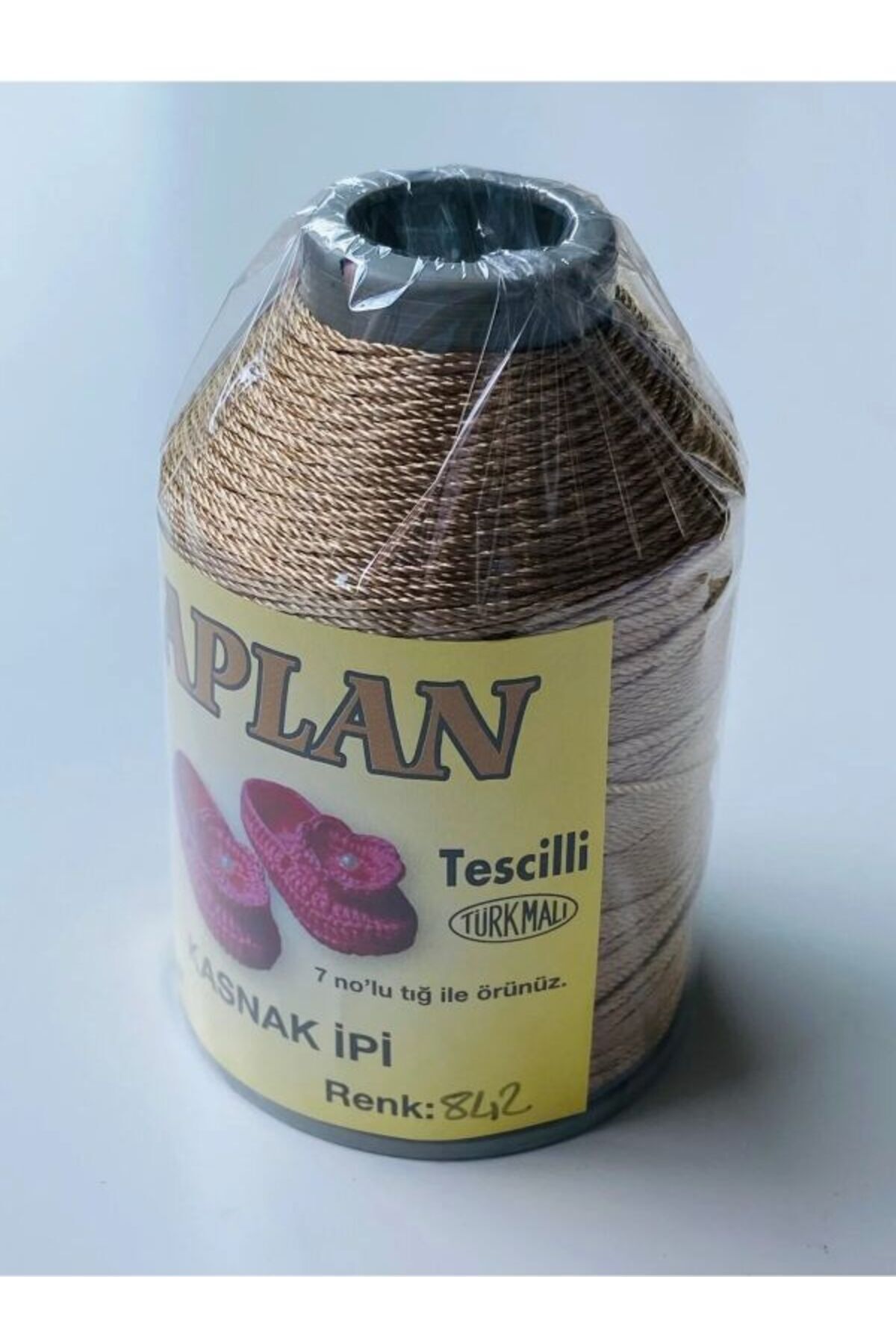 9 Kat 100 Gr Polyester Şal Örgü, Patik Ve Kasnak Ipliği Taş Rengi 842
