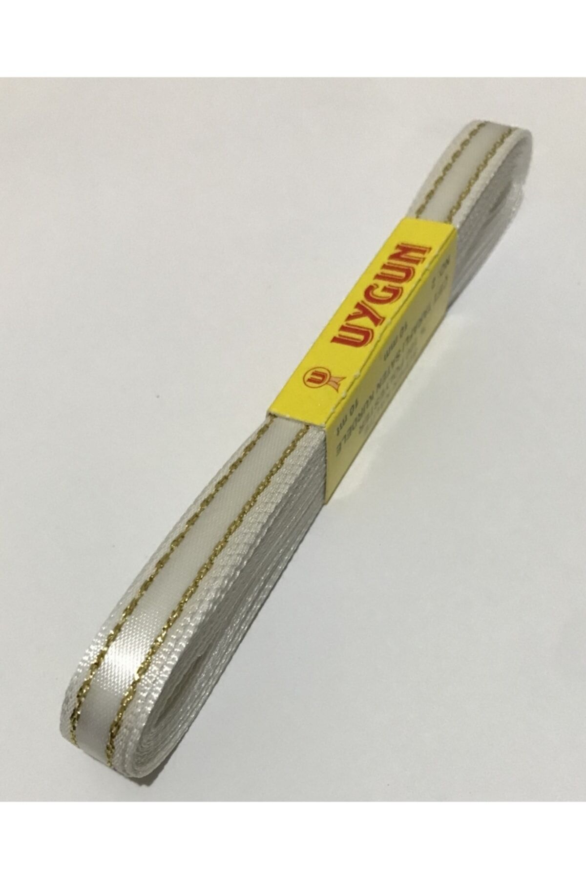 Saten Simli Kurdele, 1cm. 10metre. Açık Krem Sarı Sim