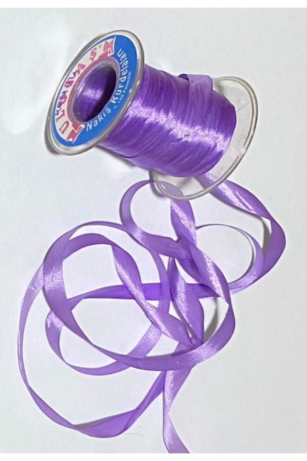 İpek Nakış Kurdele. 1cm X 11 metre 18 santim. Bağ Halinde Gönderilir. Koyu Lila.