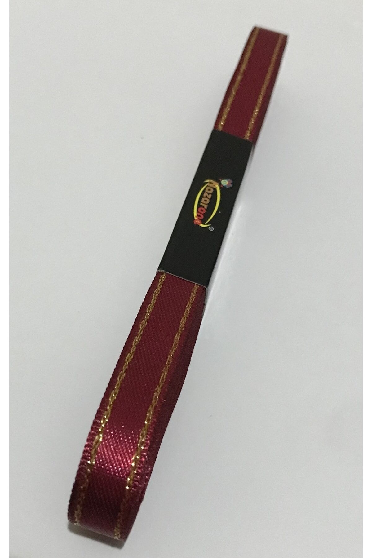 Saten Simli Kurdele, 1cm. 10metre. Bordo.