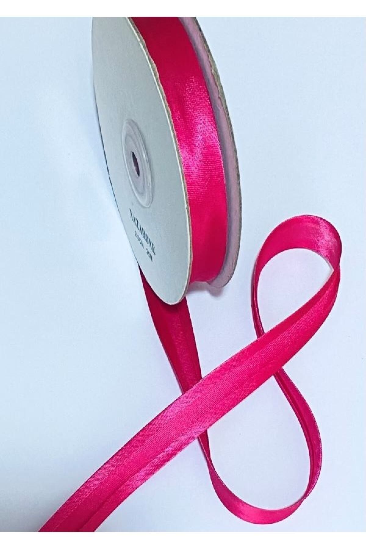 Saten Biye (şerit) Fuşya. 2cm.