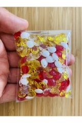 Oya, Abiye, Havlu, Takı, Örgü vb. El İşleme Plastik Gözyaşı Damla Boncuk. Renkli.